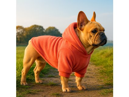 WANTED DOG Beránková mikina pro psa mikroplyš Rosy Coral