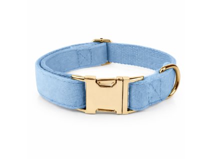 Sky Blue uxusný sametový obojok pre psa – elegantný obojok pre malé aj veľké psy
