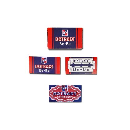 WW2 Rotbart German razor blades extra dunn bebe wehrmacht hygiene