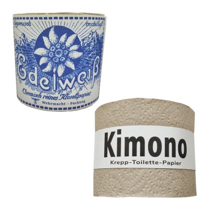 Kimono Edelweiss Edelwieß Klosettpapier toilet paper Krepp toilette paper hygiene personal product WW2 German WWII wehrmacht reenactment reenactor film props warcopy reproductions heeres paperwork ration