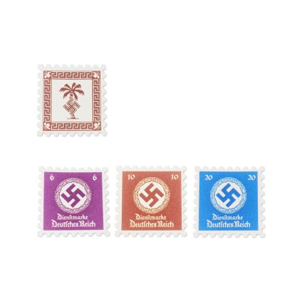 Feldpost postage stamp afrikakorps post WW2 German WWII wehrmacht reenactment reenactor film props warcopy reproductions heeres paperwork ration