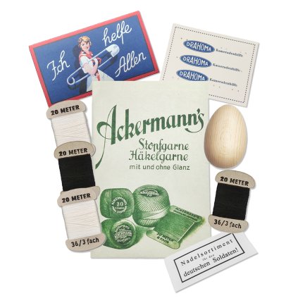 WW2 German wehrmacht sewing kit set nadelsortiment kamaraden warcopy reproduction nadeln safety pins buttons WWII