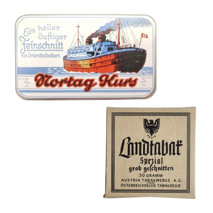 Tobacco package tin pipe cigarettes tabak ww2 german warcopy reproduction