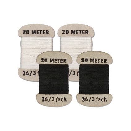 Sewing threads set black white warcopy reproduction