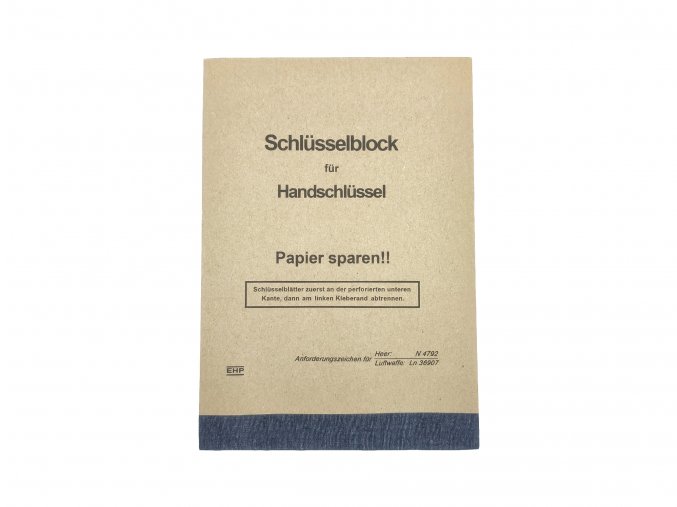 Wehrmacht key book notepad WW2 German tracing block map Schlüsselblock