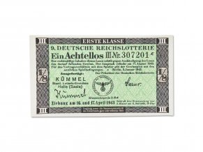 WW2 German Deutsche reichs lottery ticket reproductions WWII