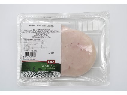 Kuřecí prsní šunka výběrová plátky 100 g (obsah masa 80 %)