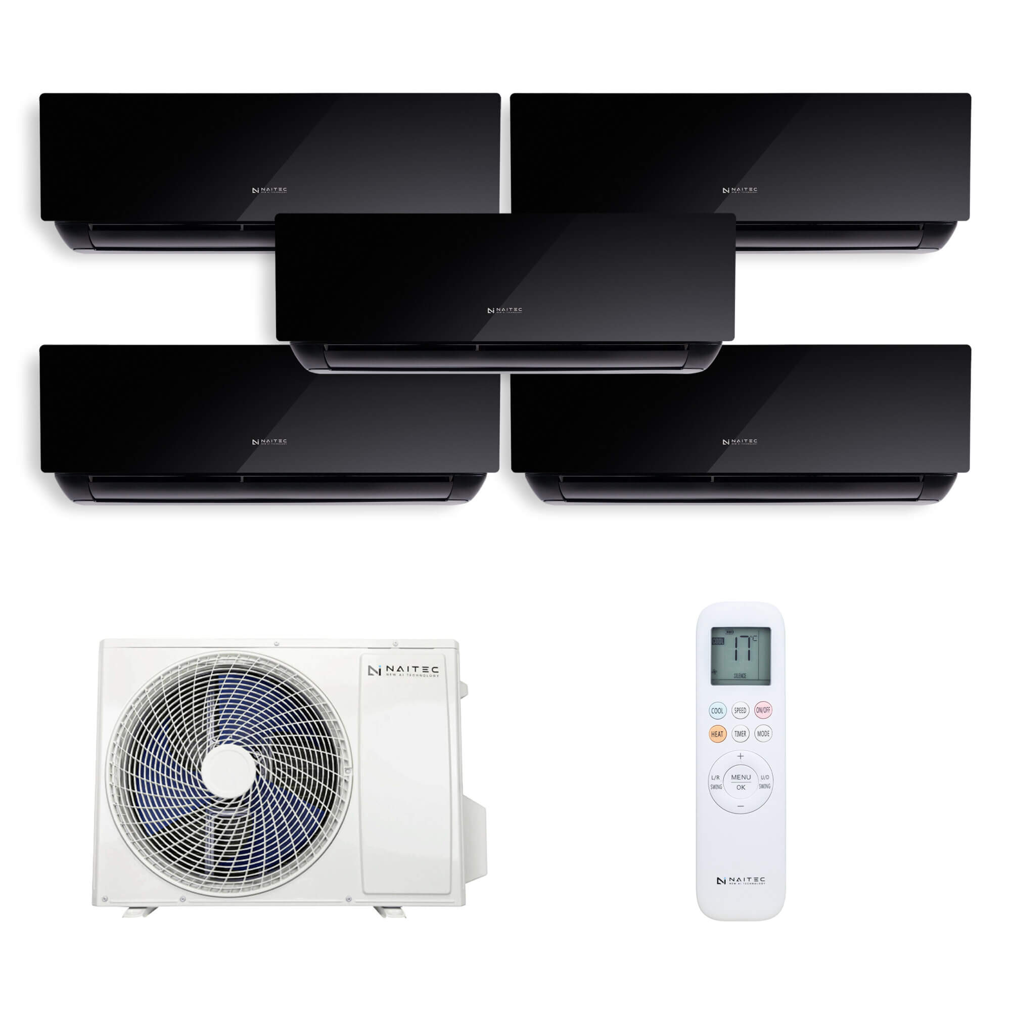Naitec Multisplit - vonkajšia 12 kW + 5 x Naitec Onyx vnútorná 3,5 kW