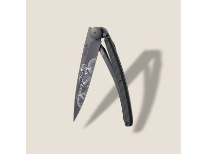 Deejo 1GC107 Tatto Black 37g,carbon fiber,Café Racer - 1