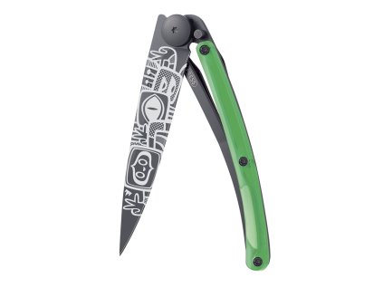 Deejo 1GB112 Street collection, black 37g, green, Peace 1