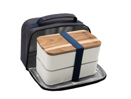 Akinod AKI000044 Bento+Lunchbag 11h58, White/Blue jeans - 0