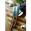 Deejo 2FB001 6 steak knives , titanium finish, olive wood handle 2
