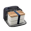 Akinod AKI000044 Bento+Lunchbag 11h58, White/Blue jeans - 0