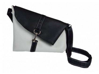Asymetrická kabelka - bílo - černá