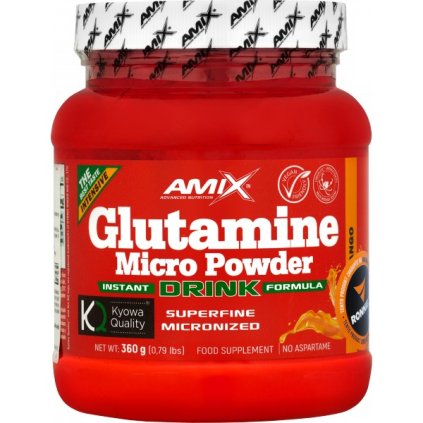 Glutamine Micro Powder Drink s příchutěmi - 360 g, meloun-kiwi
