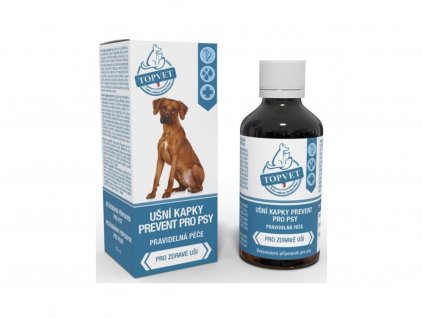 TOPVET Prevent ušní kapky pro psy 50ml