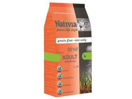 Nativia Cat Adult Hairball Duck&Rice