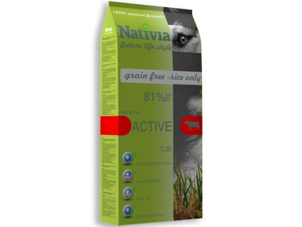 Nativia Dog Active Beef & Rice 15kg