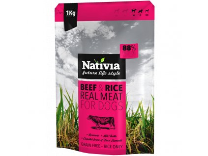 Nativia Dog REAL Meat Beef & Rice
