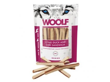 woolf pochoutka soft duck and cod sandwich long 100g