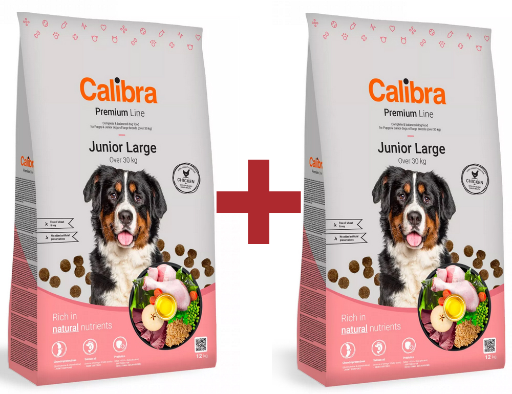 Calibra Dog Premium Line Junior Large 2x12kg