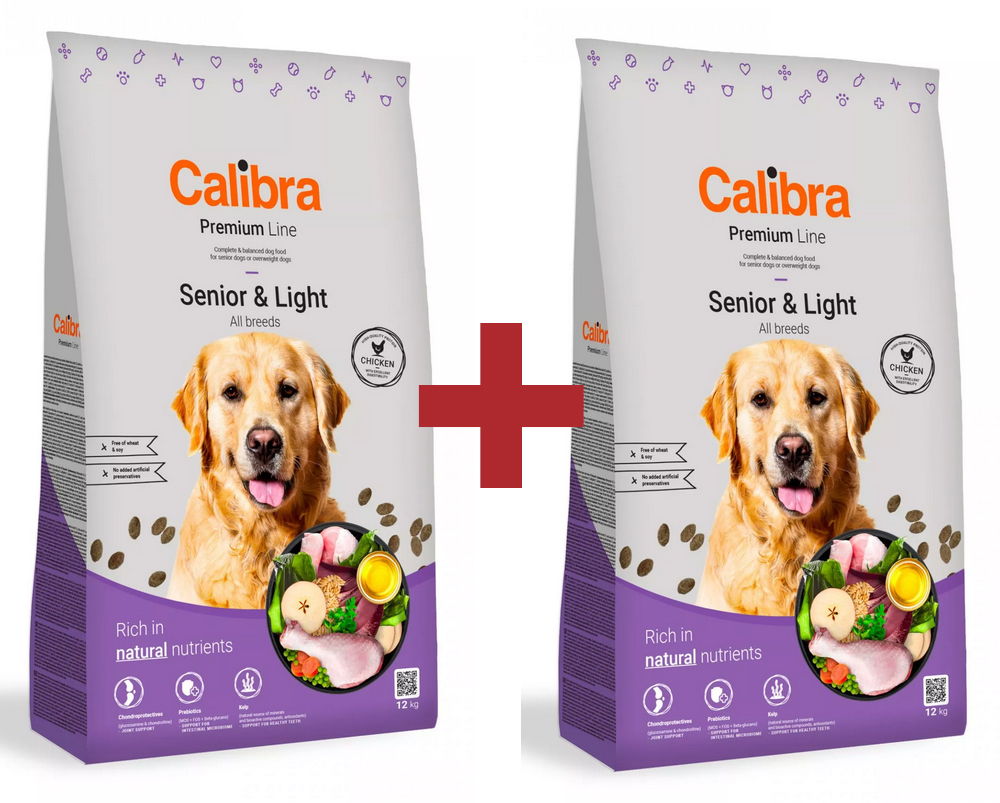 Calibra Dog Premium Line Senior & Light 2x12kg