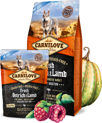 Carnilove Dog Adult Small Breed Fresh Ostrich&Lamb 1,5kg