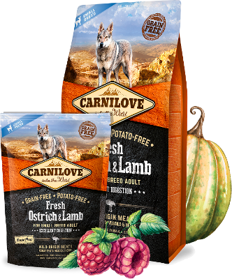 Carnilove Dog Adult Small Breed Fresh Ostrich&Lamb 6kg