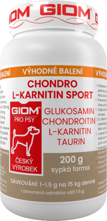 Giom ERA Chondro L-karnitin SPORT pro psy plv 400g