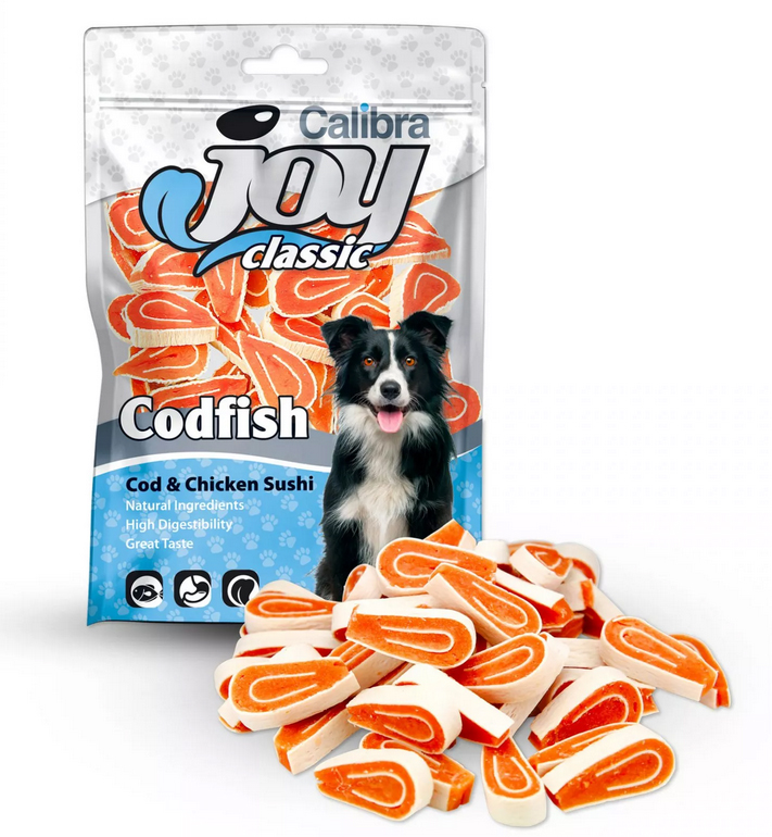 Calibra Joy Dog Classic Cod & Chicken Sushi 80g