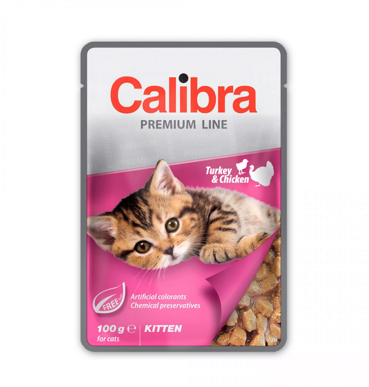 Calibra Cat kapsa Premium Kitten Turkey & Chicken 100g