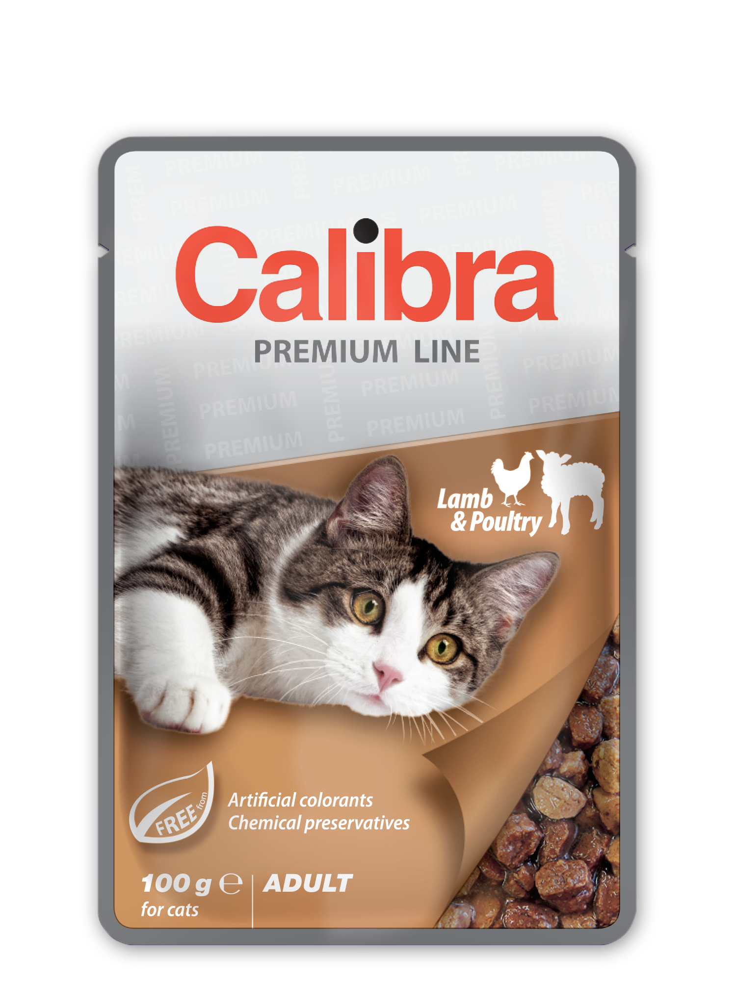 Calibra Cat kapsa Premium Adult Lamb & Poultry 100g