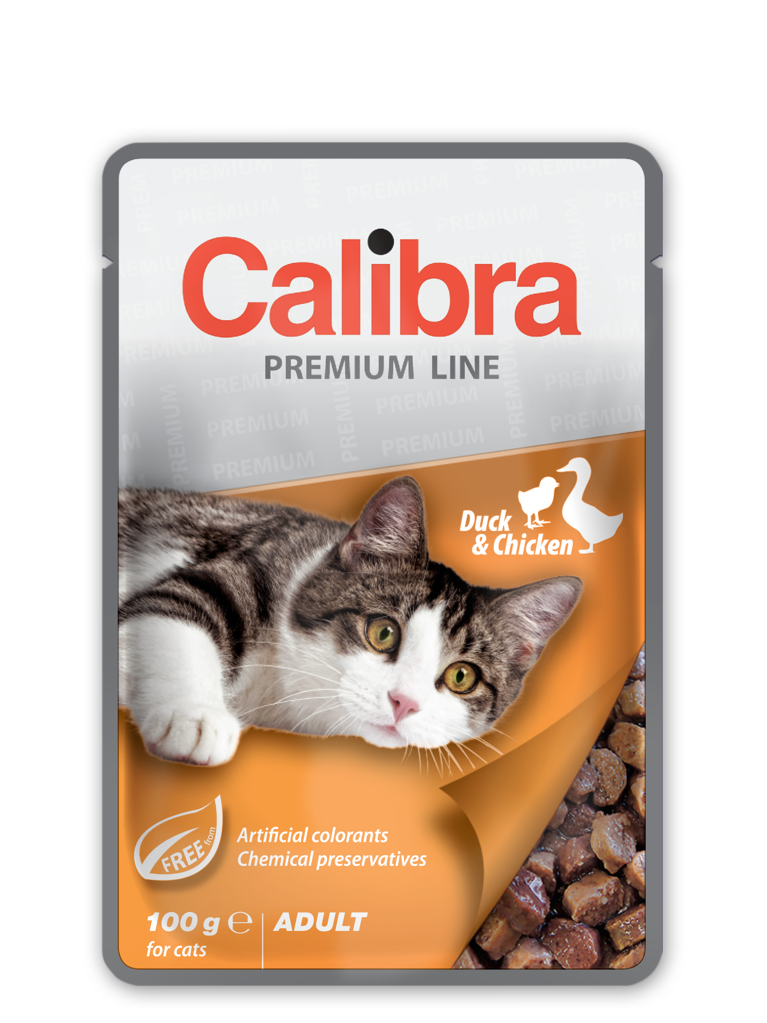 Calibra Cat kapsa Premium Adult Duck & Chicken 100g