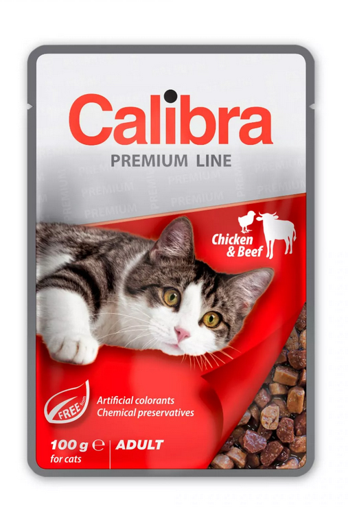 Calibra Cat kapsa Premium Adult Chicken & Beef 100g