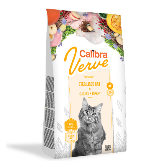 Calibra Cat Verve Grain Free Sterilised Chicken&Turkey 750g