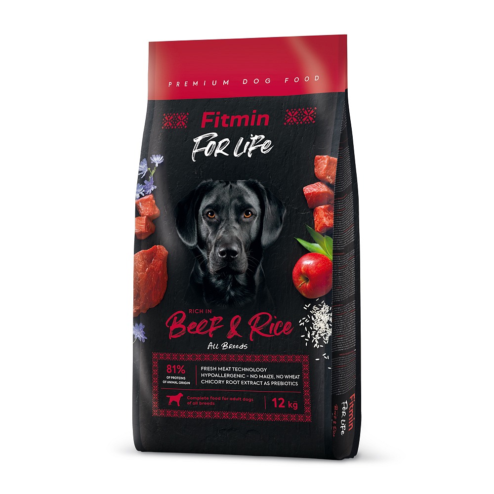 Fitmin For Life Dog Adult Beef & Rice 12kg
