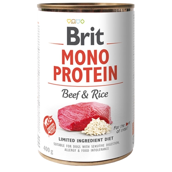 Brit Dog konz Mono Protein Beef & Brown Rice 6x400g