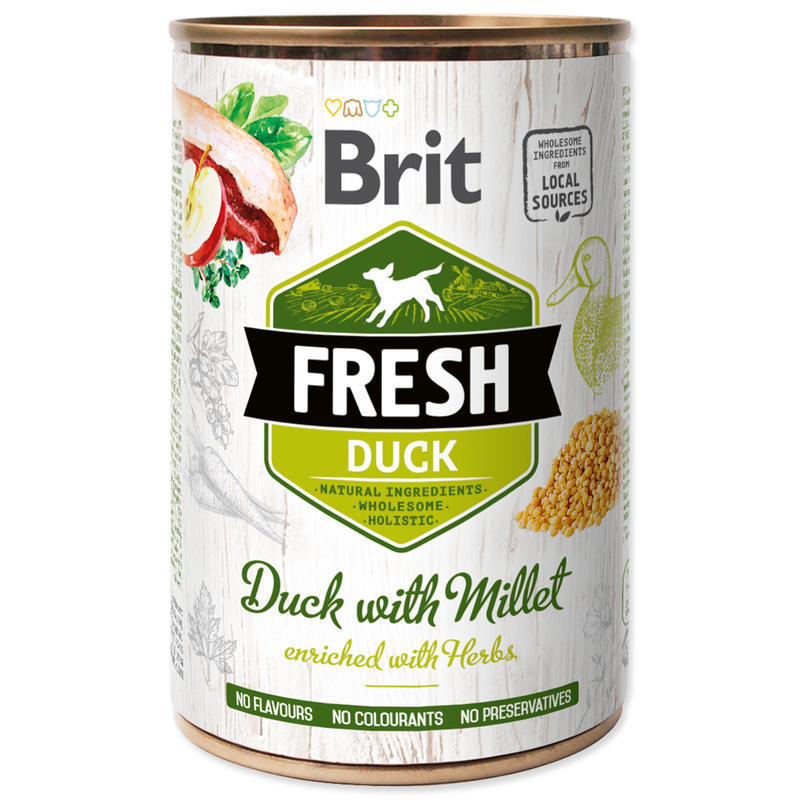 Brit Fresh Dog Duck with Millet 6x400g