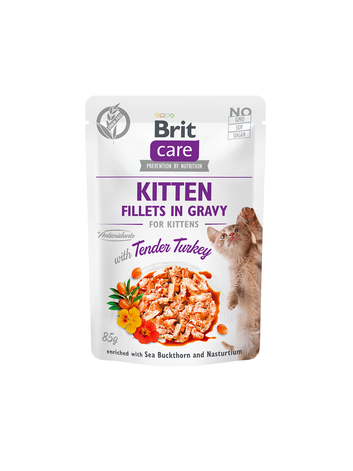 Brit Care Cat Fillets Gravy Kitten Tender Turkey 85g