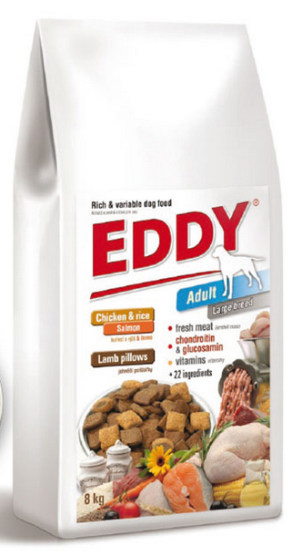 EDDY Adult Large Breed polštářky s jehněčím 8kg
