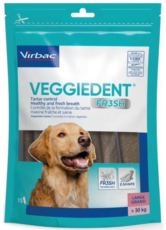 CET Veggiedent Fresh L žvýkací plátky 15ks/490g