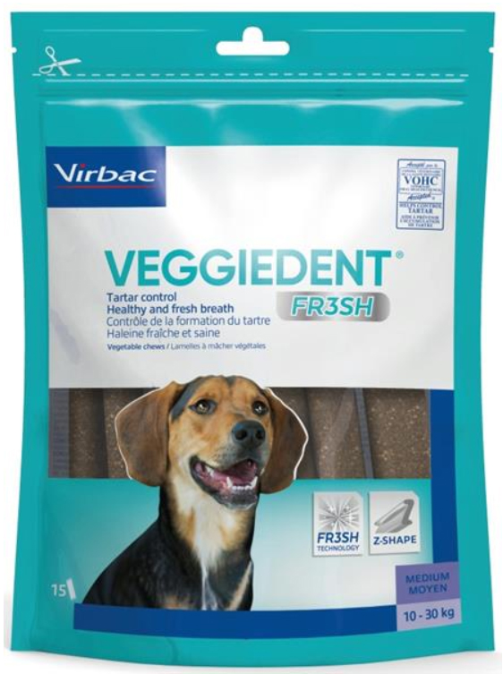 CET Veggiedent Fresh M žvýkací plátky 15ks/350g