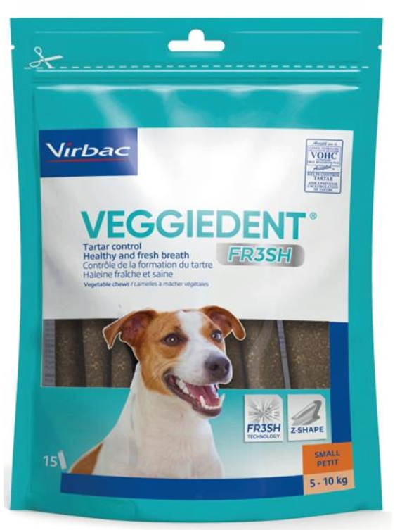 CET Veggiedent Fresh S žvýkací plátky 15ks/ 224g