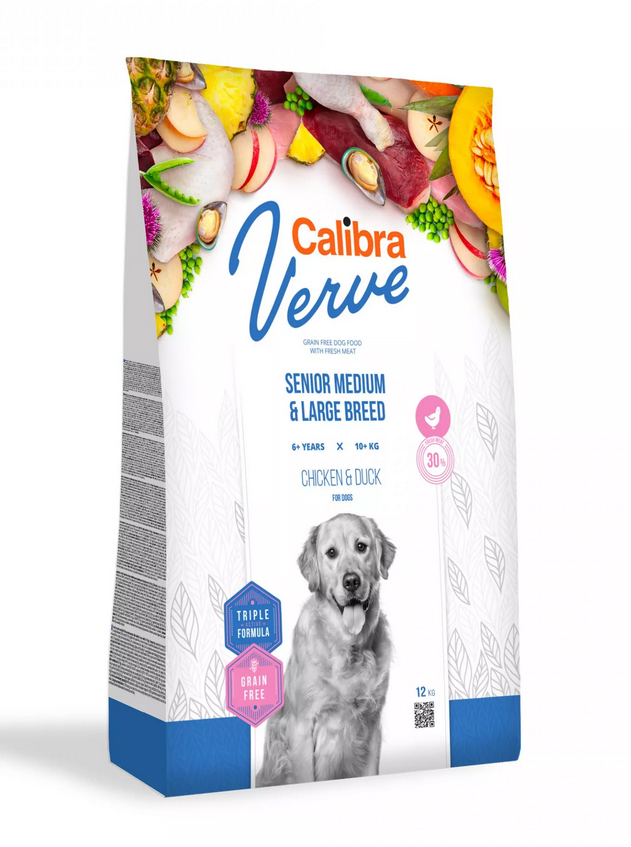 Calibra Dog Verve GF Senior M&L Chicken&Duck 12kg