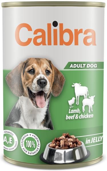Calibra Dog konz. Lamb, beef & chicken in jelly 1240 g