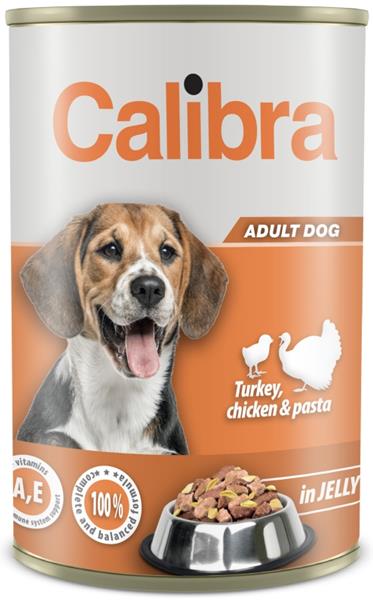 Calibra Dog konz. Turkey, chicken & pasta in jelly 1240 g