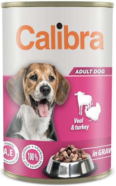 Calibra Dog konz. Veal & turkey in gravy 1240 g