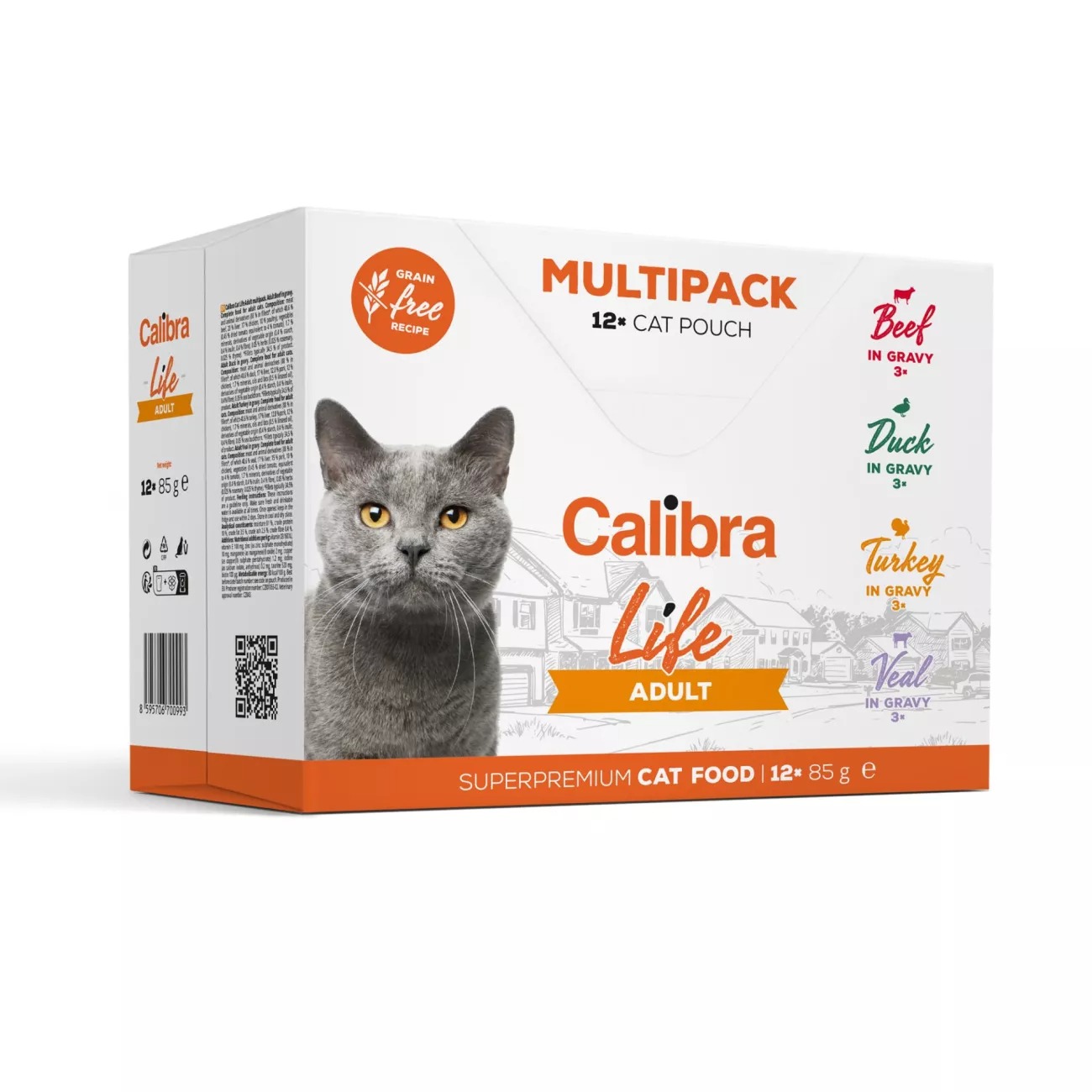 Calibra Cat Life kaps. Adult Multipack in gravy 12x85 g