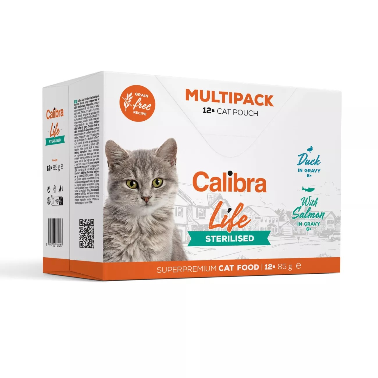 Calibra Cat Life kaps. Sterilised Multipack in gravy 12x85g