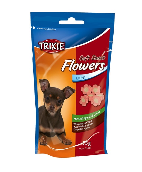 Soft Snack FLOWERS Light - měkké kytičky jehněčí/kuřecí 75g